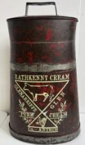 Rathkenny Cream Co Antrim advertising can {H 65cm x W 41cm x D 21cm}.