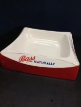 Bass ceramic advertising ashtray {H 5cm x W 21cm x D 21cm}.