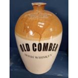 Old Comber stoneware flagon {H 50cm x Dia 30cm}.