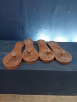 Two pairs of Indian shoes {H 9cm x W 20cm x D 26cm}.