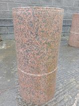 Granite circular pillar {H 80cm x Dia 39cm }.