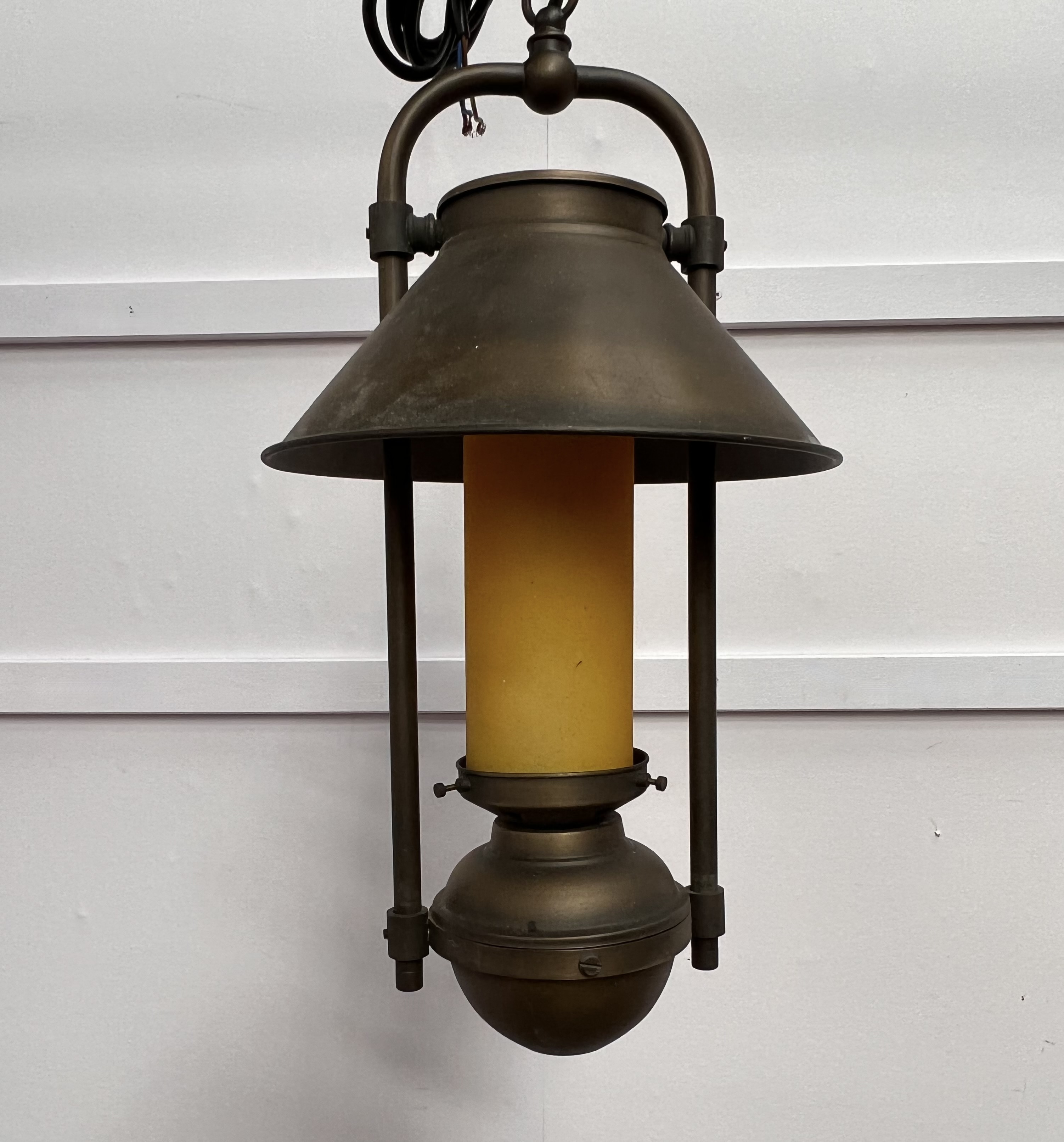 Metal lantern light. {H 47cm x Dia 25cm}. - Image 2 of 2