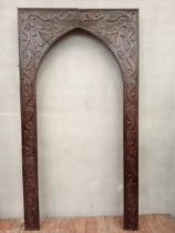 19th C. Oak carved archway. {H 224cm x W 116cm x D 10cm}.