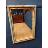 Framed beaded mirror {H 104xm x W 72cm x D 4cm }.