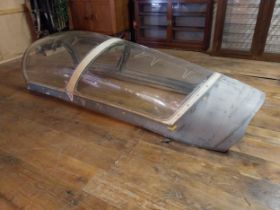 Rare Buccaneer fighter jet cockpit cover {70 cm H x 270 cm W x 90 cm D}. (not available to view in