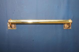 19th C. Brass door handle with bronze mount {H9cm x W 47cm x D 7cm}.