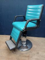 Olymp custom made barber chair with adjustable back and hydraulic height adjustment {H 120cm x W