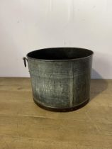 Retro galvanised planter bucket {H 30cm x Dia 49cm }.