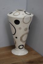 Decorative resin marble affect vase {H 75cm x Dia 42cm}.