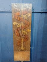Hand painted wooden board {H 90cm x w 27cm x d 7cm }.