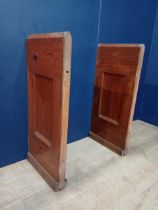 Pair of oak panelled dividers { H 101cm x W 96cm }.