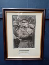 Framed black and white print of Michael Collins {H 46cm x W 36cm}.