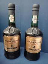 Two bottles of vintage Sandeman partners finest old port