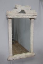 Wall mirror with plaster frame {H 147cm x W 82cm }.