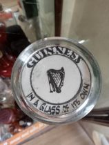 Guinness in a glass of its own paperweight {H 2cm x Dia 9cm}.