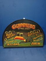 Guinness extra stout wooden advertising board {H 43cm x W 62cm }.