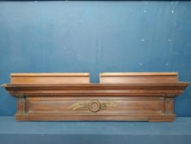 19th C. Carved oak door head. {H 60cm x W 185cm x D 20cm}.