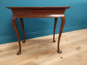 19th C. Irish mahogany dish top silver table raised on cabriole legs and pad feet {68 cm H x 77 cm W