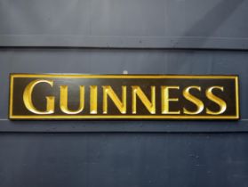 Guinness wooden advertising sign {H 20cm x W 100cm x D 3cm }.