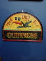 Lovely day for a Guinness wooden advertising board. {H 43cm x W 62cm x D 3cm }.