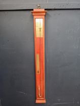 Victorian Torricelli stick barometer {H103cm x W 15cm x D 5cm }.