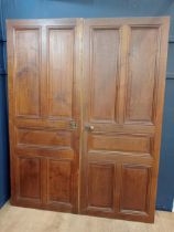 Pair of solid oak double door {W 960 x H 220 x D 35 each door}.