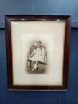 Framed Portrait of a girl {H 46cm x W 46cm}.