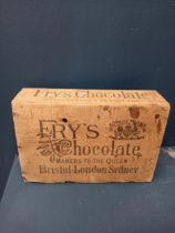 Frys chocolate wooden advertising crate {H 8cm x W 29cm x D 20cm}.