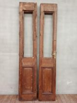 Pair of Victorian bar doors. {Each door H 265cm x W 47cm}.