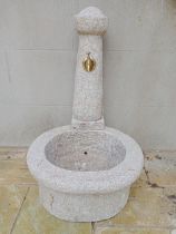 Granite water feature {H 80cm x W 50cmx D 56cm}.