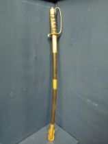 Brass and metal military sword