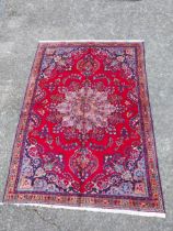 Good quality decorative Persian carpet square {260cm W x 180cm L} (not available to view in