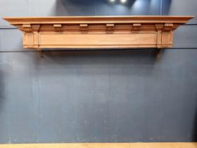 19th C. Oak pediment {H 33cm x W 218cm x D 62cm }.