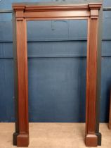 Decorative 29th c. mahogany door surround. {H 224cm x W 148cm x D 10cm Inside W 100cm }.