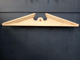 Wooden door head with brass star design {H 31cm x W 183cm x D 5cm }.