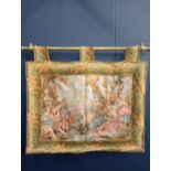 French hanging tapestry {H 95cm x W 105cm }.