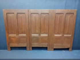 Oak panel in the Gothic form. {H 96cm x W 152cm x D 6cm}.