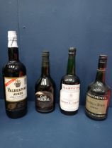 Four Vintage bottles of Sherry, Croft original, Harvey's Bristol cream, Valdespine Jerez DulceNo 1,