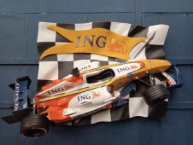 Resin Renault Formula 1 wall art {H 80cm x W 120cm x D 30cm }.