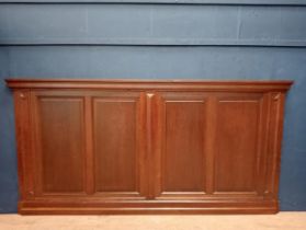 19th C. mahogany wall panel with four raised panels. {H 125cm x W 252cm x D 7cm }.