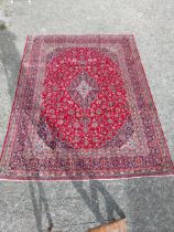 Good quality decorative Persian carpet square {385cm W x 290cm L} (not available to view in