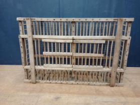 Wooden chicken coop {H 74cm x W 115cm x D 29cm }.