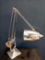 20th C. chrome angle poise lamp {H 60cm x W 40cm x D 20}.
