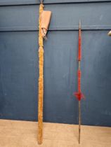 Pair of Indian spears {H 200cm and H 170cm}.