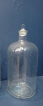 Early 20th C. glass Chemist bottle. {H 23cm x Dia 12cm }.