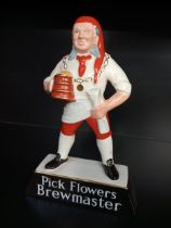 Pickflowers Brewmaster advertising figure {H 24cm x W 16cm x D 6cm }.