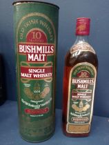 1980s Bushmills Malt 10 years old single Irish malt whiskey {75CL in size}.