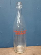 Original Kirker's and Co Armagh advertising glass bottle {H 29cm x Dia 7cm}.