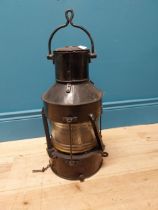 19th C. metal and glass ships lantern {54 cm H x 24 cm Dia.}.