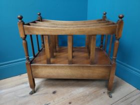 Mahogany canterbury in the Georgian style on brass casters. {44 cm H x 56 cm W x 36 cm D}.
